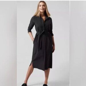 Athleta Urbanite Black Long-Sleeve Dress
